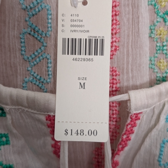 Anthropologie Multicolor Striped Blouse, Gorgeous, Medium, NWT, 148 Retail - Picture 3 of 3